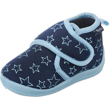 Pantoffel Sterren met klittenband - blauw