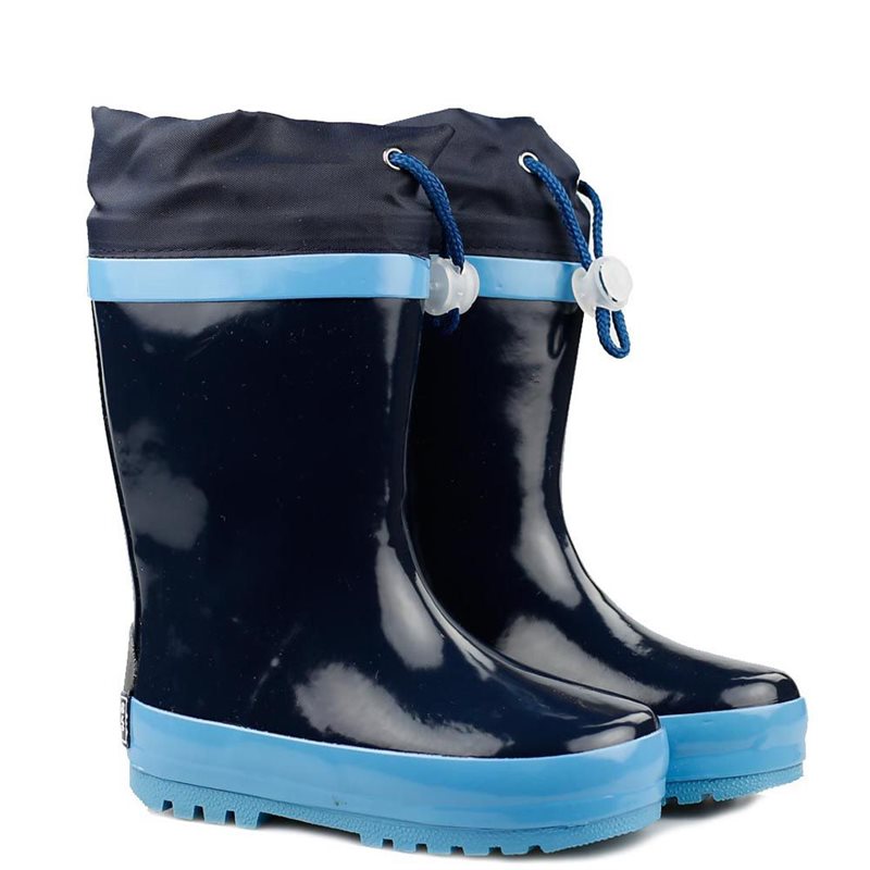 Gevoerde regenlaarzen - Blauw accent Gevoerde regenlaarzen - Blauw accent