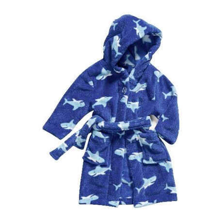 fleece badjas haai | kinder badjas