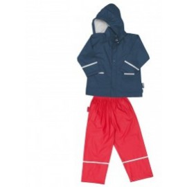 Regenpak Rood met blauw