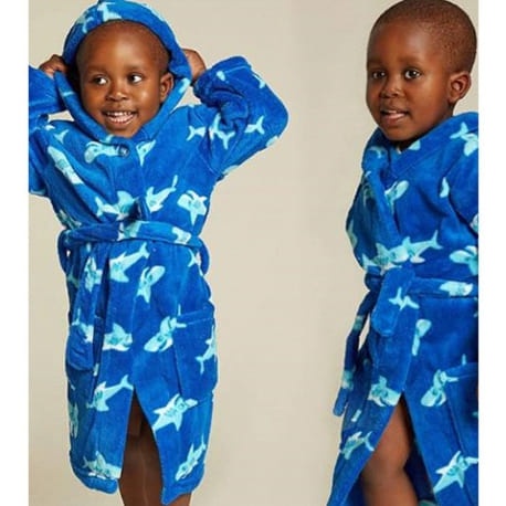 fleece badjas haai | kinder badjas fleece badjas haai | kinder badjas